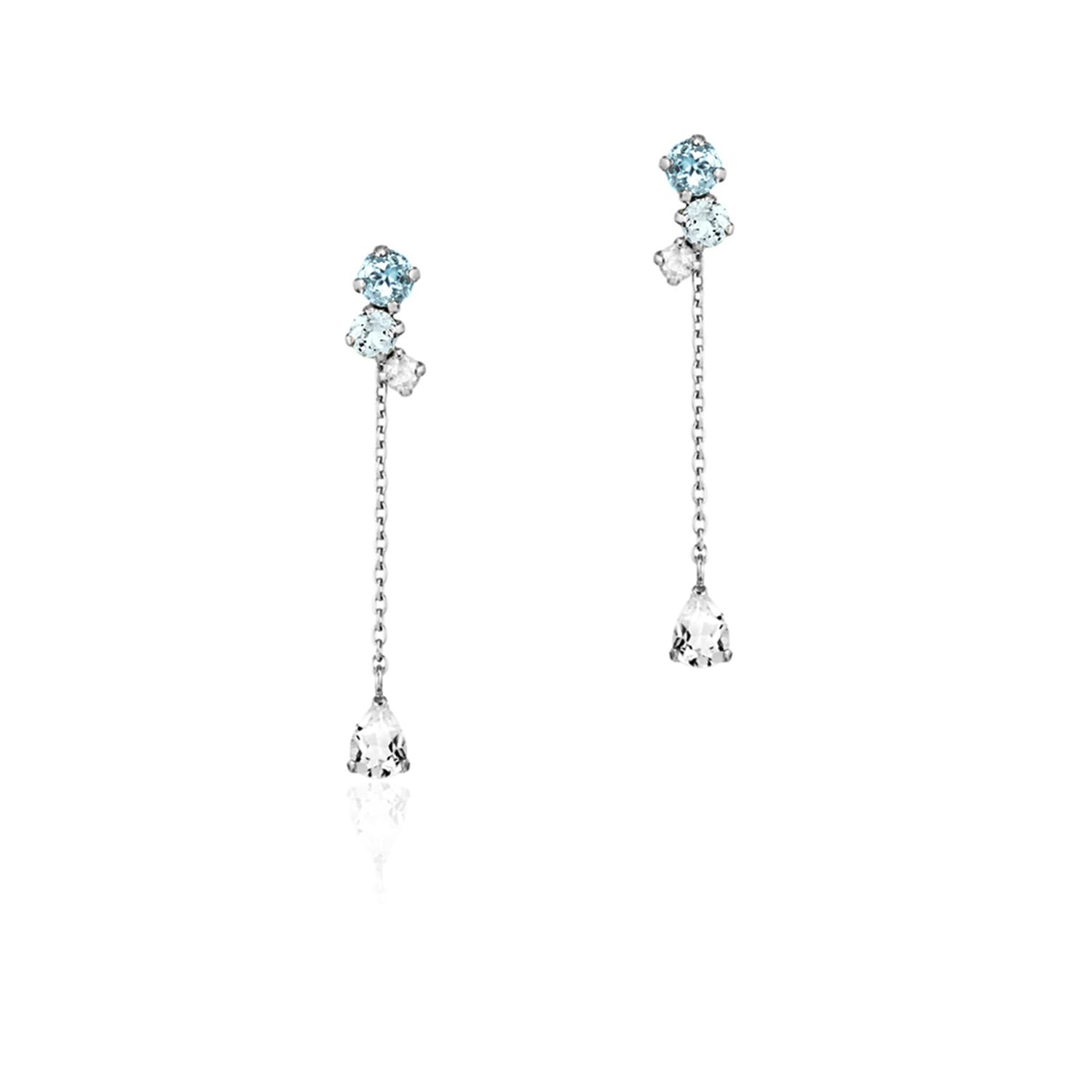 

K10 White Gold Earrings 111426153202 [4℃] (WG) Women s