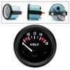 Car Voltmeter Guage with Black Dial and Round Pane 12V Universal for Repair Modification Durable Automotive Accessories Premium