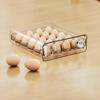 Egg Storage Box Transparent Space Saving Egg Container with Individual Slots Smooth Sliding Drawer Egg Holder for Kitchen Refrigerator