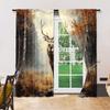 Set Of 2 Versatile Polyester Transparent Curtains Home Decoration Feet Elk Use Bedrooms Living Rooms Curtain Perfect For Great Room