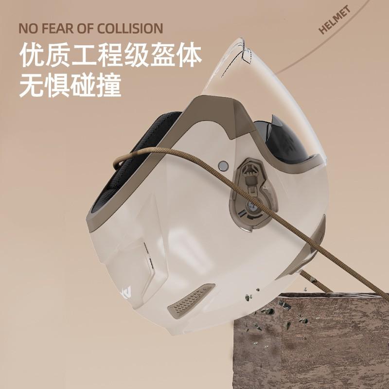 3/4 Motorcycle Helmet Adults Winter Warm Scooter Half UV Protection Safety Gear