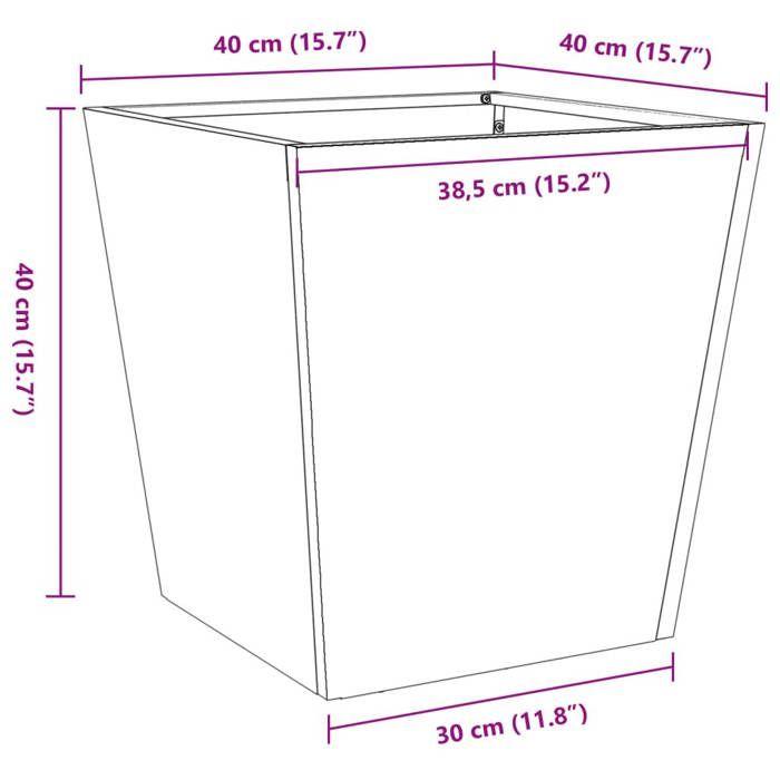 VidaXL Planter 40x40x40 Cm Stainless Steel, Outdoor Planter, Flower Box, Garden Box, Planter of 851060