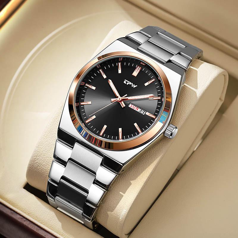 TPW Top Brand Men's Quartz Watches Original Design Fashion Man's Wristwatches Best Gifts Clock for Husband,Family,Friend