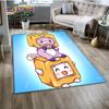 Lankybox Cute Happy Boxy Foxy Rocky Carpet Rug for Bedroom Living Room Home Sofa Decoration,Children Game Large Decor Floor Mat