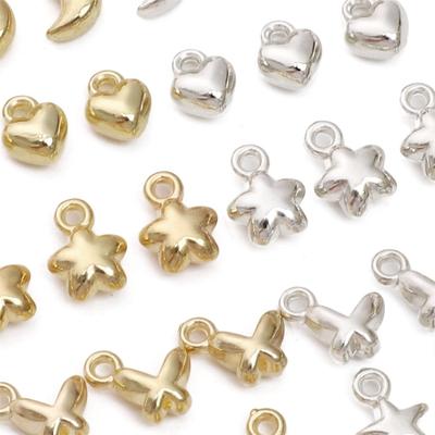 30Pcs Plastic CCB Pendant Butterfly Star Heart Charm DIY Handmade Jewelry Making Finding