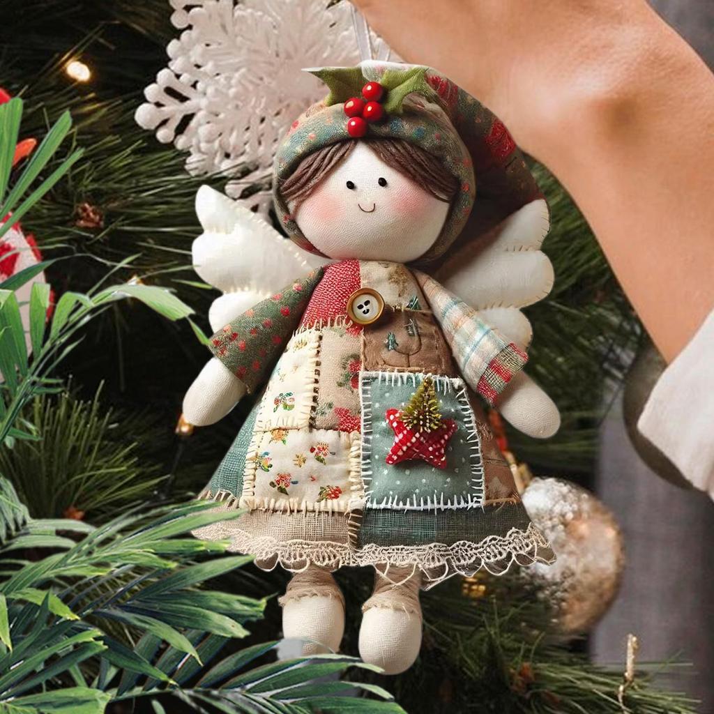 Kids Christmas Craft Kit Vintage Rustic Cute Decor Soft Doll Decoration Sewing Kit for Adults Girls Beginner Handicraft Lovers