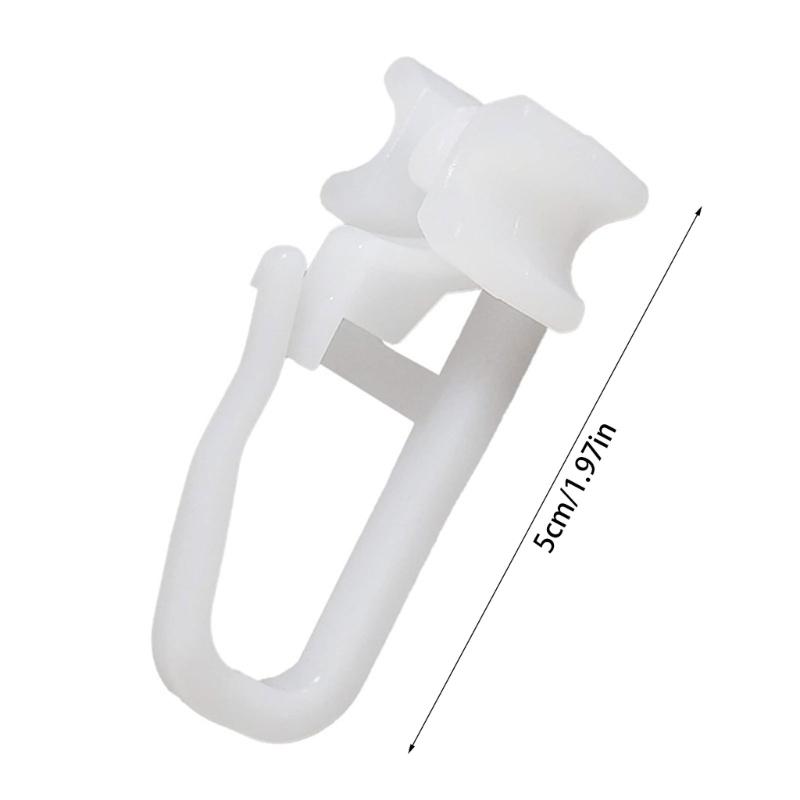 20Pcs Plastic Curtain Track Slider Replacement Sliding Curtain Hooks For Quiet Smooth Movement And Simple Installation