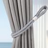 Set Of 4 Handwoven Cotton Rope Curtain Holdbacks With Simple Modern Curtain Ties For Living Room Or Bedroom Use