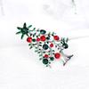 Emaille Anstecknadel Weihnachtsbäumchen Abzeichen Brosche Anstecknadeln für Kleidung Taschen Jacken Bunte Strasssteine Brosche Handwerk Weihnachten