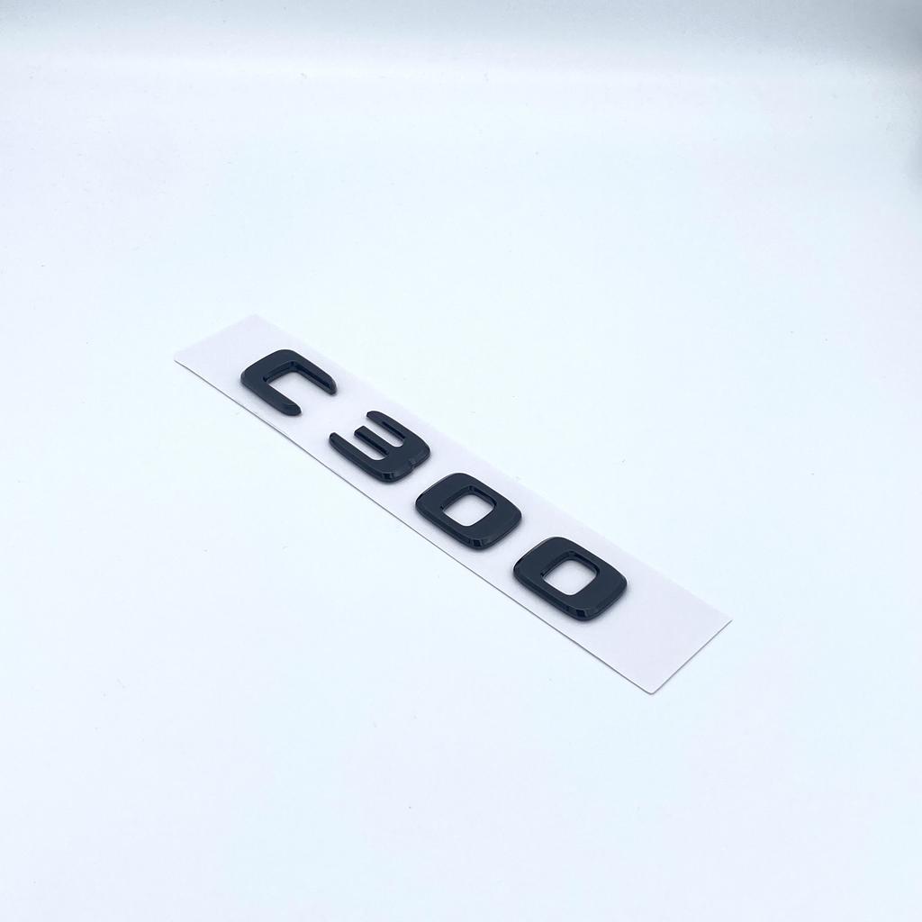 ABS 3D Metaal Chroom Zwart Letters Embleem Voor W205 Serie C200 C220 C220d C260 C300 Achterkant HTYSR Kofferbak Logo Sticker Auto Accessoires