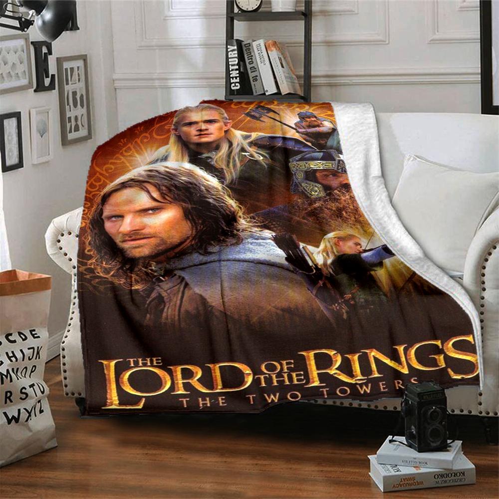 The Lord of the Rings Theme Printed Blanket - Perfect for Couch, Bed, Travel & Outdoor Use | Machine Washable, Cozy & Durable.