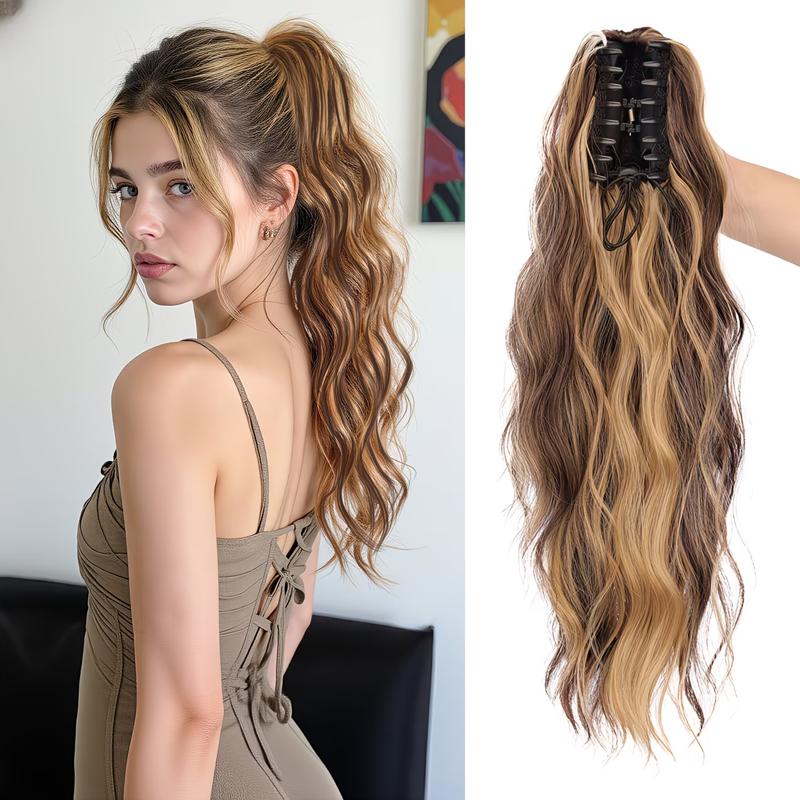 Heat-Resistant High Temperature Synthetic Ponytail Wig for Women Curly Stylish and Elegant with Easy To Wear Claw Clip Perfect for Halloween