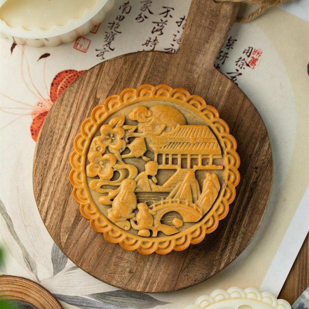 300g 500g Mooncake Mold With Traditional Chinese Patterns Food Grade PP Material For Baking And Festive Celebrations