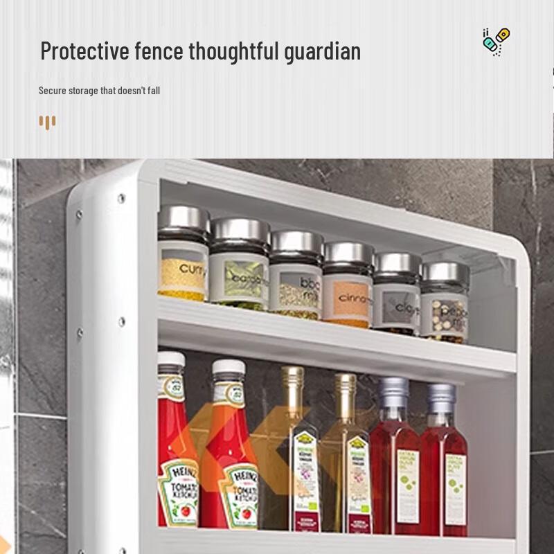 3-Tier Space Aluminum Wall-Mounted Kitchen Storage Rack