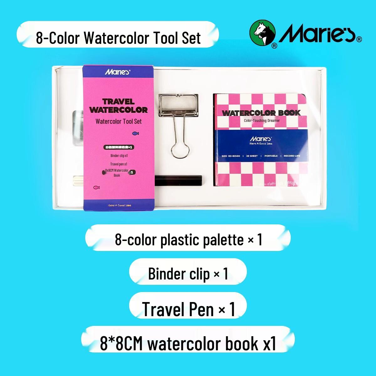

Mali Mini Portable Watercolor Set for Outdoor Sketching and Travel Painting