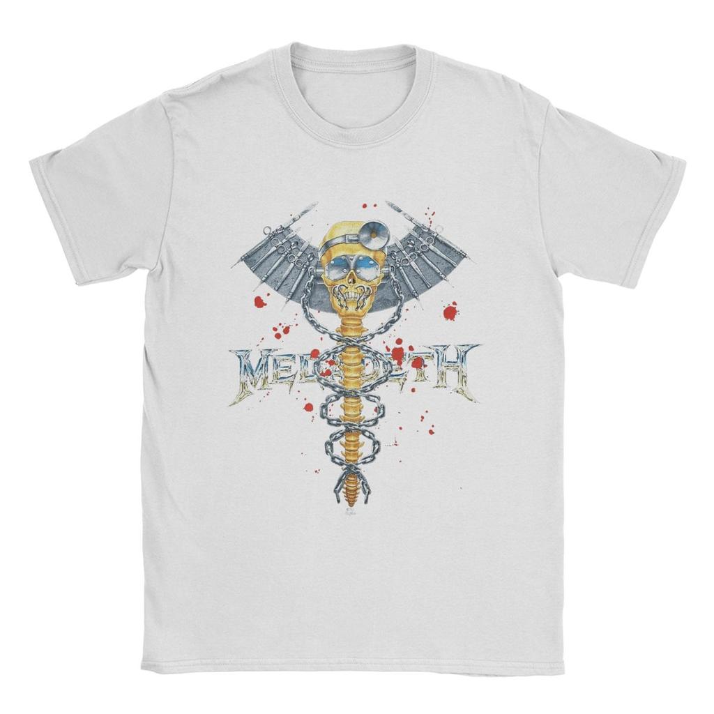 Men's T-Shirts Megadeths Dr Vic Vintage Pure Cotton Tees Short Sleeve T Shirt Crew Neck Clothing 4XL 5XL