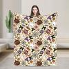 Halloween Spiders Web Bats Pumpkins Spooky  Blanket Super Soft Coral Fleece Plush Cozy Gift  Throw Blankets Bedding Throws