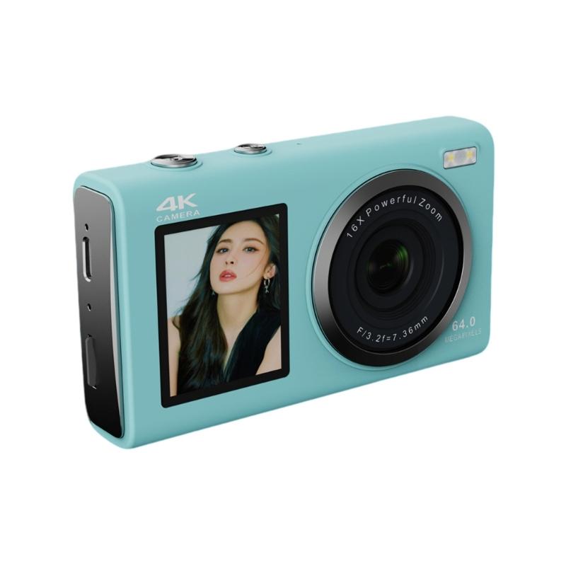 Double Screen 4K Digital Camera With 80MP Auto Focuses for Teens Beginner Youth Photography Portable Design