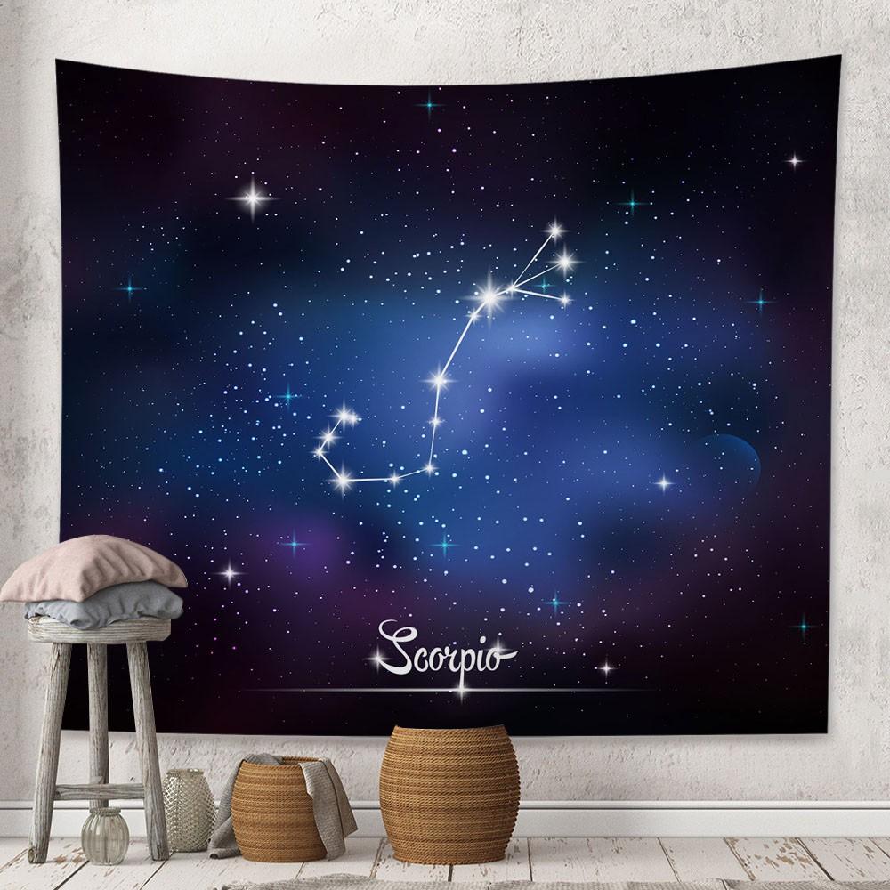 Beautiful Constellations Starry Sky Tapestry Background Cloth Bedroom Home Decoration Star Divination Theme Wall Tapestry