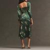 Amazon Ebay Cross-border Dress European and American Sexy French Retro Satin Print Low Slim Skirt