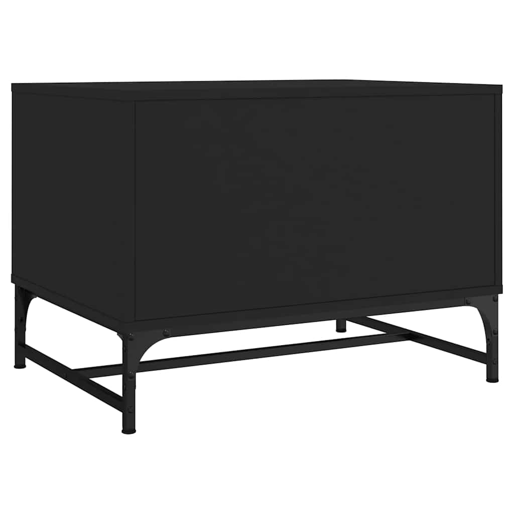 Vidaxl Coffee Table, Glass Door, Black, 68.5X50X50 Cm
