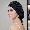 Silk Nightcap for Women's Hair Care - Adjustable, No-Mark Mulberry Silk Shower & Home Cap