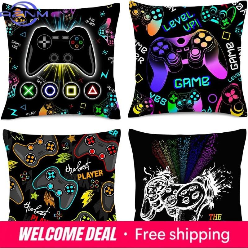 Colorful Game Controller Pillowcases for Gamers Delight sofa and chair cushion covers home bedroom room decoration