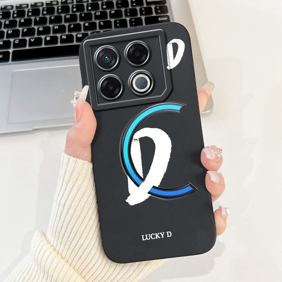 For Infinix GT 20 Pro X6871 Lucky Initial Letter Phone Case For Infinix GT20 Pro 5G Soft Silicone Shockproof Cases
