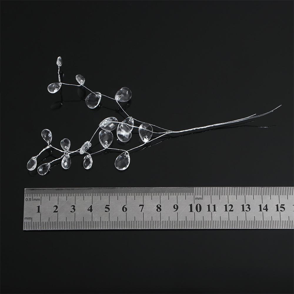 Water Drop Bridal Tiara Crystal Flower Crystal Bud Branches Artificial Bouquet Craft Decoration
