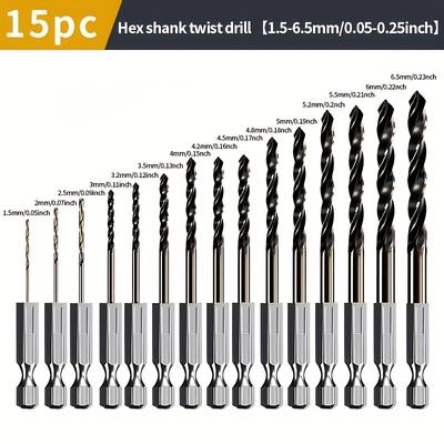 5PC 1.5mm-6.5mm Cobalt Coated Twist Drill Bit Set HSS M35 Gun Drill Bit For Wood/Metal Hole Cutter Power Tools