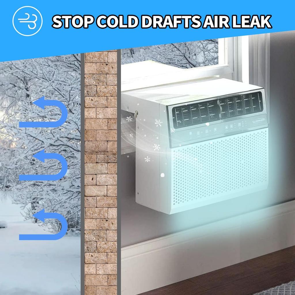 Foam Block for Midea U Shaped Window Air Conditioner Units, Air Conditioner Window Seal Kit,Winter Summer,Prevent Cold/hot Air Leakage.