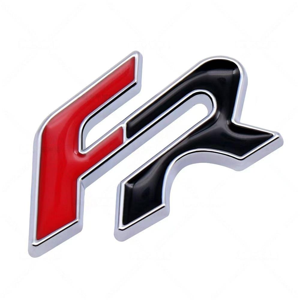 3D Metal FR Logo Badge Sticker Side Fender Rear Trunk Emblem Decal High-Quality Automotive Accessories