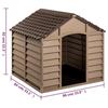 VidaXL Niche pour chien Marron 86x84x82 cm Polypropylène 94214