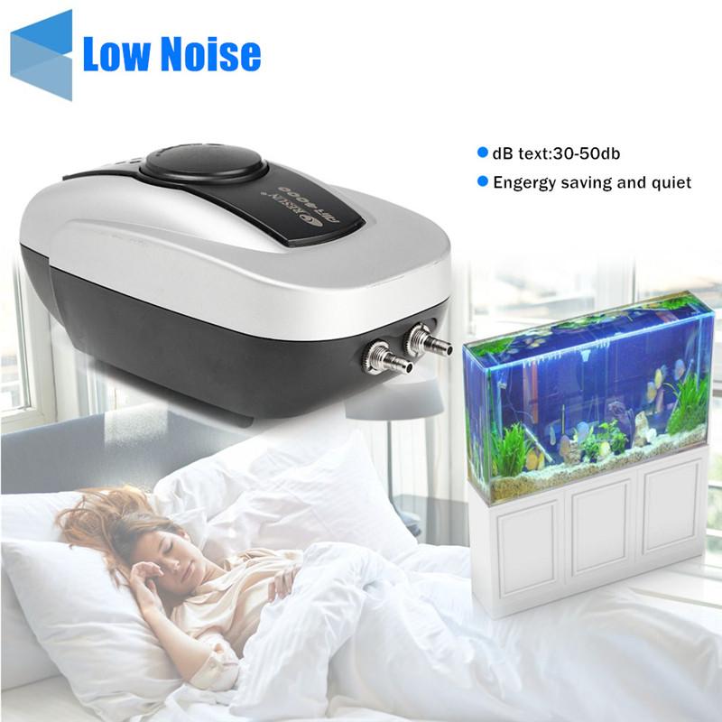 Saída de 1/2/4 Vias Bomba de Ar de Oxigênio para Aquário Super Silenciosa Eficiente 220V