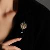 Women Brooch Sparkling Rhinestones Faux Pearl Phoenix Shape Lapel Pin Suits Coats Bags Scarves Badge Versatile Accessory