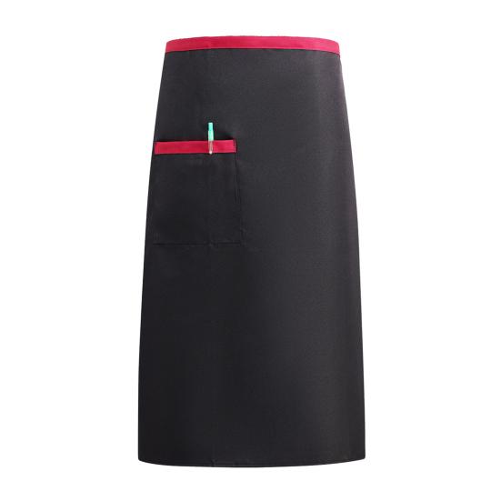 Waist Apron Adjustable Chef Work Apron with Pocket Breathable Kitchen Half Apron for Restaurant And Cafe