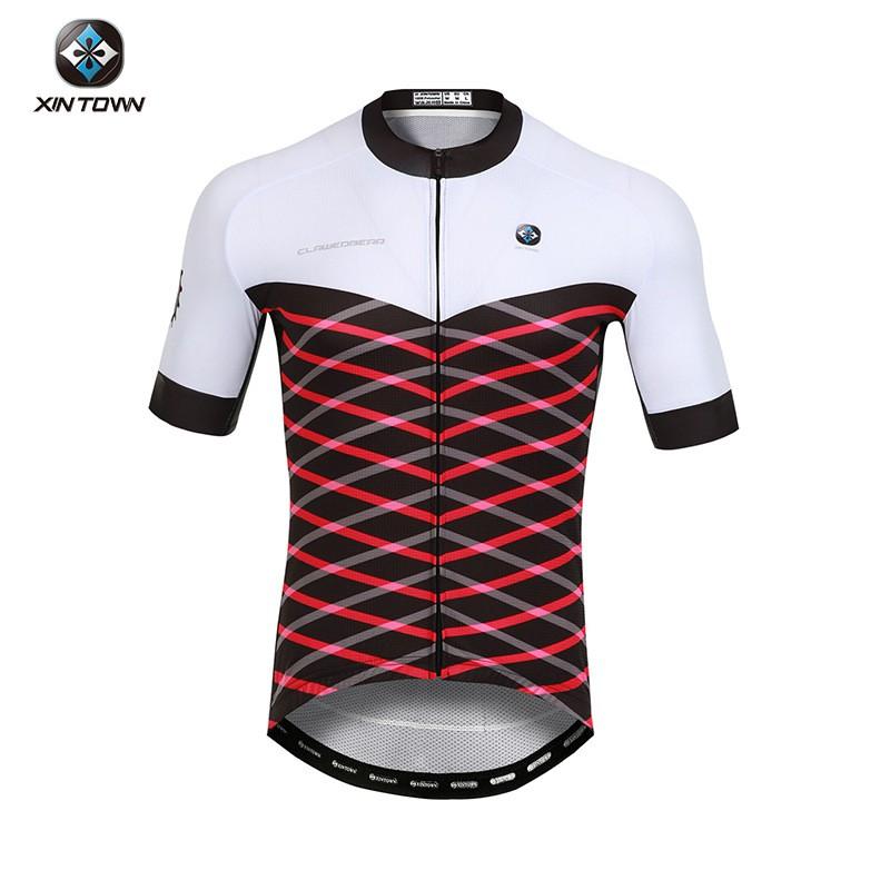Mens Short Sleeve Cycling Jersey Breathable Quick Dry Wear Road Bike Riding