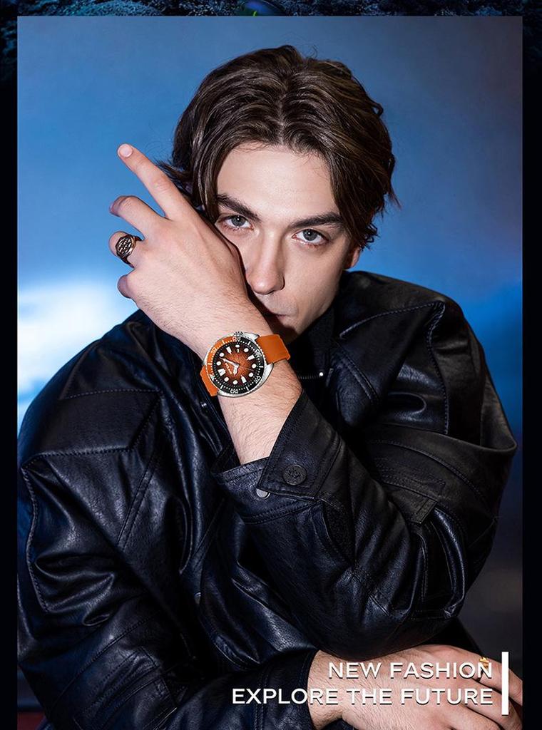 Sanda Men's Quartz Wristwatch with Rotating Bezel and Lava Dial – Fashionable Business Accessory