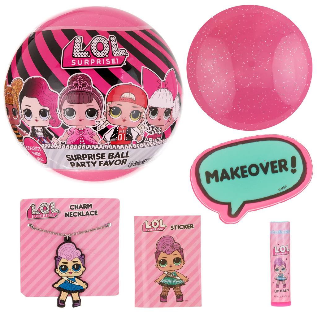 Kids Birthday Party Glittering Surprise Balls Featuring Your Favorite Characters from Series L.O.L. Surprise! Surprise. Favors, 1.