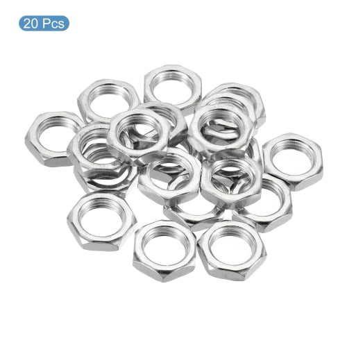 PATIKIL M16 X 1.5 Steel Hex Nuts, 20pcs, Metric Thread, Zinc Plated, for Hardware Nuts, Screws, Bolts, Fasteners, 6mm Height