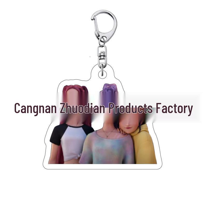 Kpop Demon Hunter Girl Group Keychain: Lumi, Zoe, Mira & Qin Yu Cute Acrylic Schoolbag Pendant