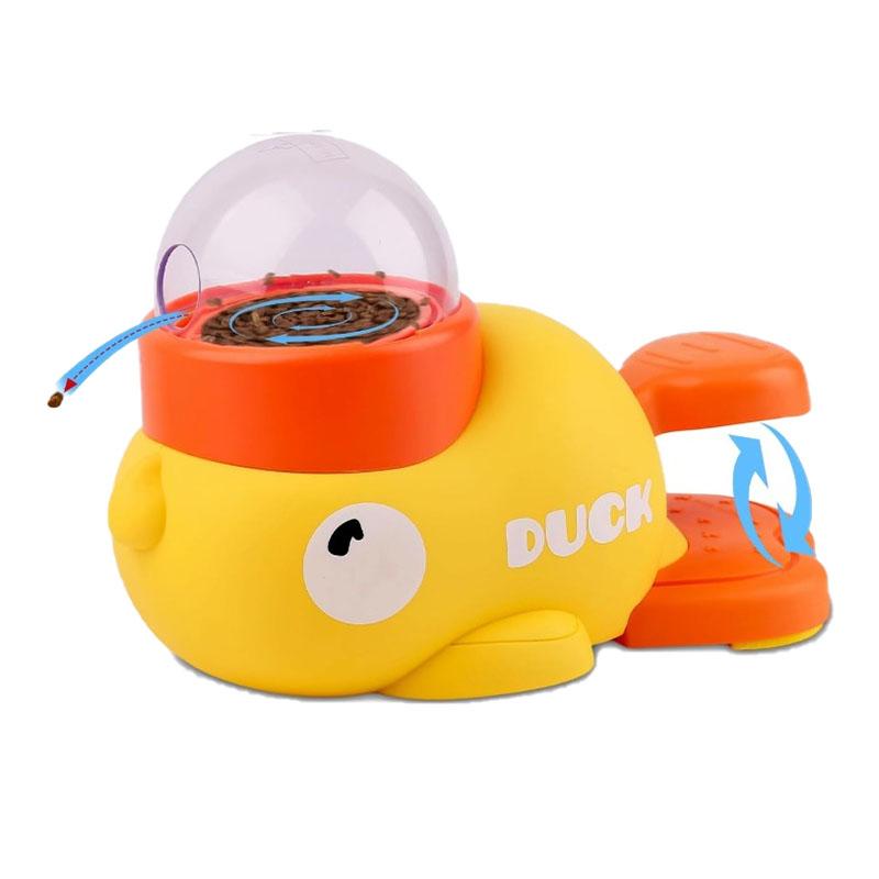 

Pet Treat Dispenser-Interactive Dog Toys Anti Gulping Duck Slow Feedercat Dog Treat Dispensing with Buttonfor Dogs Training
