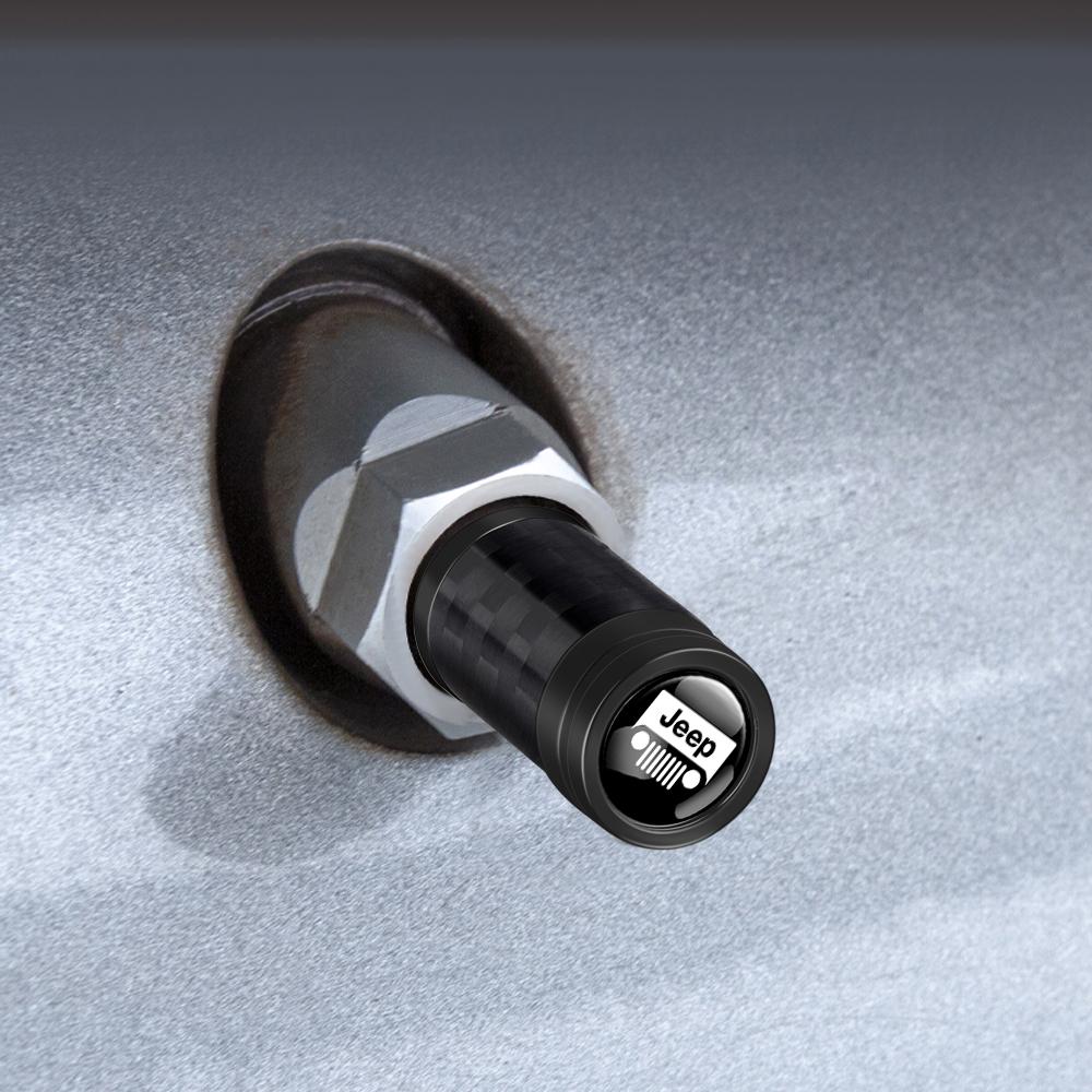 4pcs Aluminum Anti-theft Hexagonal Tire Valve Cap For Jeep Renegade Compass Wrangler Patriot Grand Cherokee Rubicon Accessories AMT1