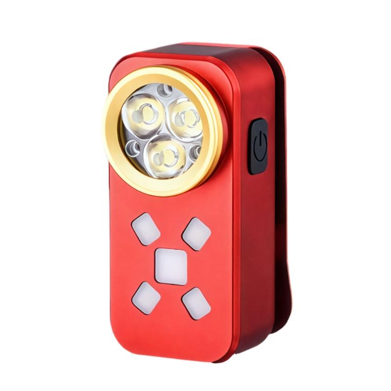Small Clip On Flashlight Featuring 7 Lighting Modes 500 Units Brightness And Magnetic Base For Car Motorcycle Outdoor Use