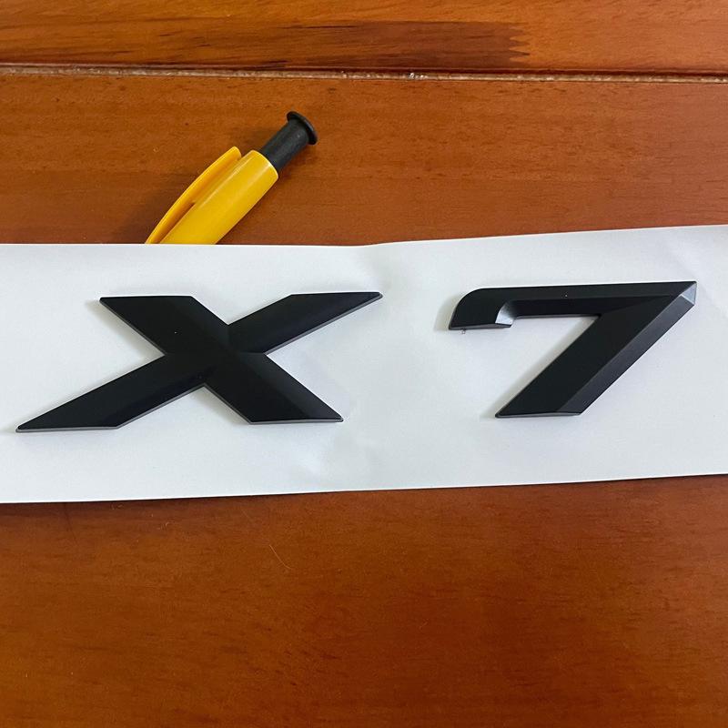 Kompatibler BMW X Serie Heckemblem-Aufkleber: X1-X7 Schwarze Heckbeschriftung