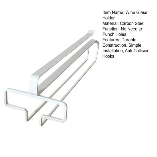 Rödvinshållare Förtjockad Metall Träfäste Stabil Rostskyddande Självhäftande Fäste Ingen Borrning Upp-och-Ned Förvaring Dekorativ Köksställ