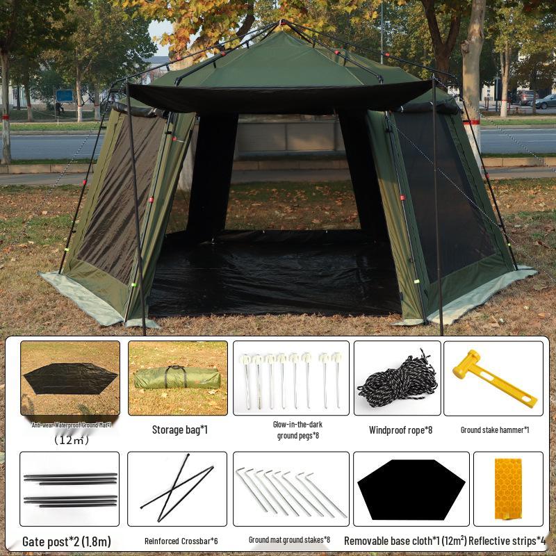Portable 12m² Rain & Sunproof Wind-Resistant Floor-to-Ceiling Window Camping Equipment
