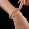 Natural Yellow Citrine Bracelet, Yellow Crystal Bracelet for Women, Light Luxury Niche Exquisite Beaded Jewelry