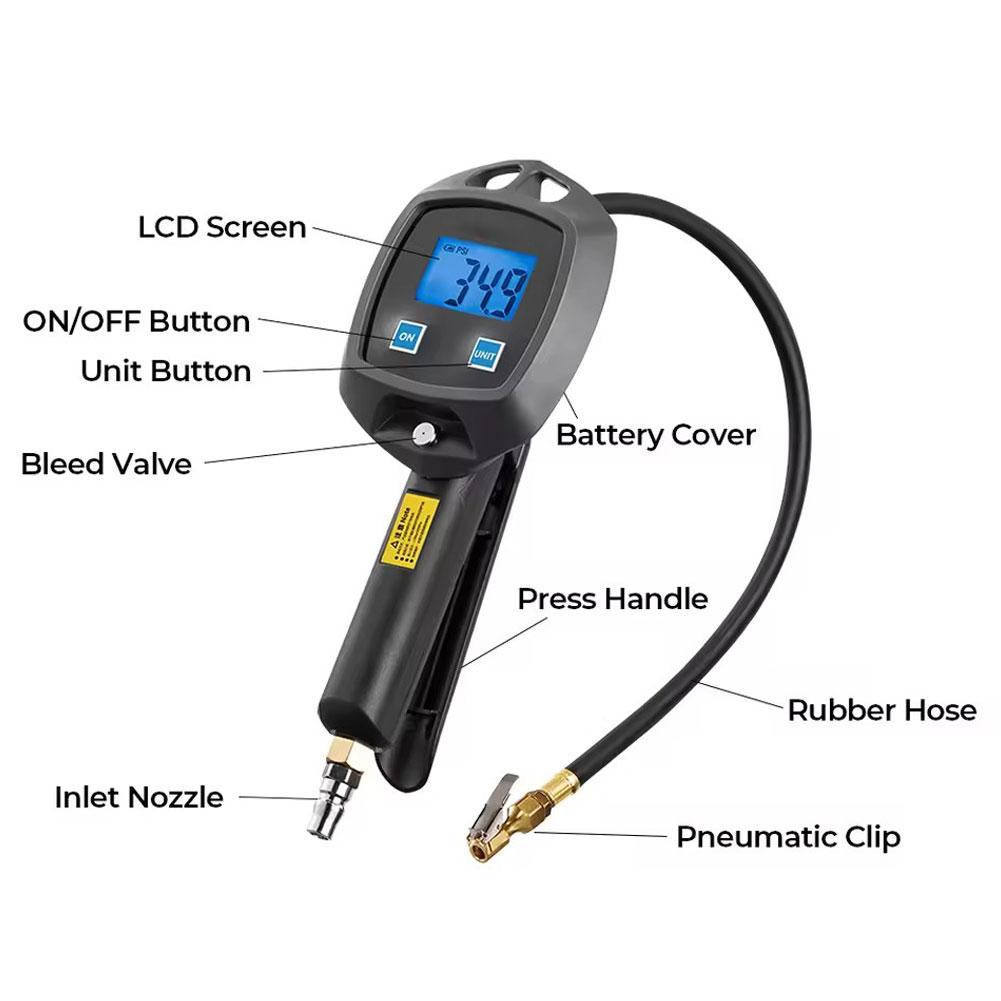 High-Precision Led Digital Display Tire Inflation Meter Universal Manometror Car Kit Gauge Pressure Digital Tire Display Ti Z2I9