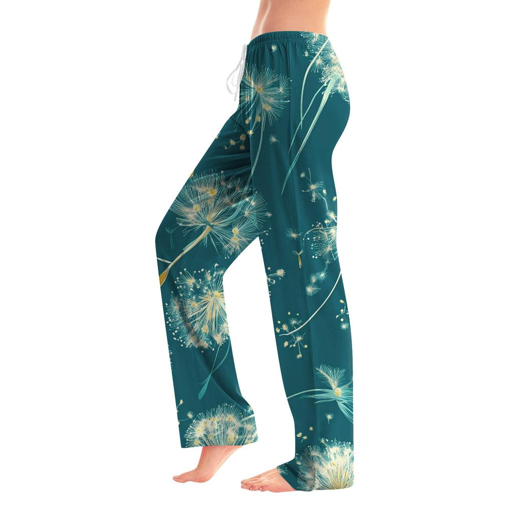 Women's Fashion Loose Casual Bow Printed Casual Pants